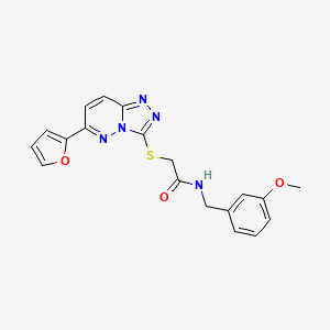 molecular formula C19H17N5O3S B2605548 2-{[6-(2-furyl)[1,2,4]triazolo[4,3-b]pyridazin-3-yl]thio}-N-(3-methoxybenzyl)acetamide CAS No. 877634-88-3