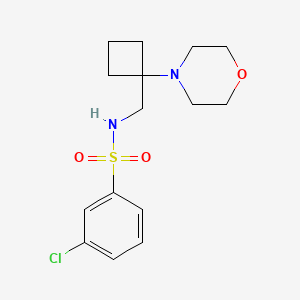 3-Chloro-N-[(1-morpholin-4-ylcyclobutyl)methyl]benzenesulfonamide
