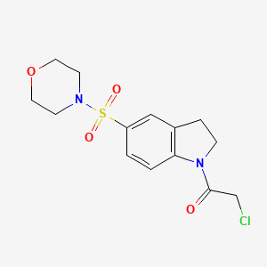 2-Chloro-1-(5-morpholin-4-ylsulfonyl-2,3-dihydroindol-1-yl)ethanone