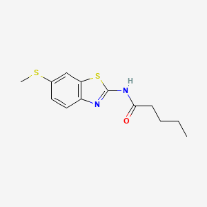 N-(6-(methylthio)benzo[d]thiazol-2-yl)pentanamide
