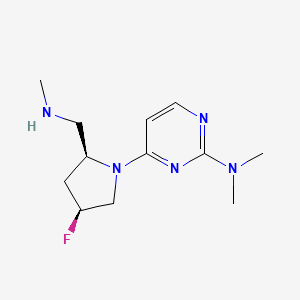 4-[(2S,4S)-4-fluoro-2-[(methylamino)methyl]pyrrolidin-1-yl]-N,N-dimethylpyrimidin-2-amine