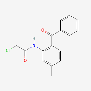 molecular formula C16H14ClNO2 B2605574 N-(2-benzoyl-5-methylphenyl)-2-chloroacetamide CAS No. 2094881-59-9