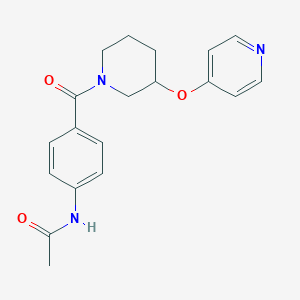 N-(4-(3-(pyridin-4-yloxy)piperidine-1-carbonyl)phenyl)acetamide