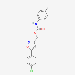 [5-(4-chlorophenyl)-1,2-oxazol-3-yl]methyl N-(4-methylphenyl)carbamate