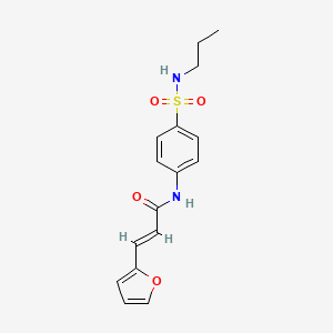 (E)-3-(furan-2-yl)-N-(4-(N-propylsulfamoyl)phenyl)acrylamide