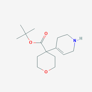 Tert-butyl 4-(1,2,3,6-tetrahydropyridin-4-yl)oxane-4-carboxylate