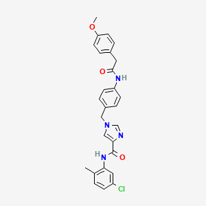 N-(5-chloro-2-methylphenyl)-1-(4-(2-(4-methoxyphenyl)acetamido)benzyl)-1H-imidazole-4-carboxamide