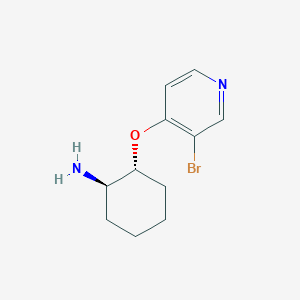 molecular formula C11H15BrN2O B2605598 (1R,2R)-2-(3-Bromopyridin-4-yl)oxycyclohexan-1-amine CAS No. 2277172-03-7