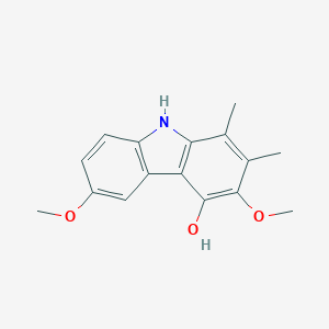 B026056 3,6-dimethoxy-1,2-dimethyl-9H-carbazol-4-ol CAS No. 108073-62-7