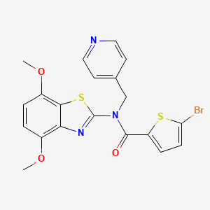 5-bromo-N-(4,7-dimethoxybenzo[d]thiazol-2-yl)-N-(pyridin-4-ylmethyl)thiophene-2-carboxamide
