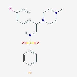 molecular formula C19H23BrFN3O2S B2605601 4-bromo-N-(2-(4-fluorophenyl)-2-(4-methylpiperazin-1-yl)ethyl)benzenesulfonamide CAS No. 906150-46-7