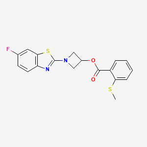 1-(6-Fluorobenzo[d]thiazol-2-yl)azetidin-3-yl 2-(methylthio)benzoate