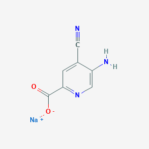 molecular formula C7H4N3NaO2 B2605607 Sodium;5-amino-4-cyanopyridine-2-carboxylate CAS No. 2413878-83-6