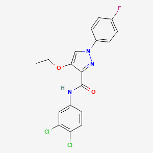 N-(3,4-dichlorophenyl)-4-ethoxy-1-(4-fluorophenyl)-1H-pyrazole-3-carboxamide