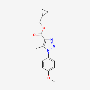 molecular formula C15H17N3O3 B2605621 cyclopropylmethyl 1-(4-methoxyphenyl)-5-methyl-1H-1,2,3-triazole-4-carboxylate CAS No. 2380181-67-7