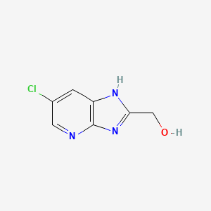 molecular formula C7H6ClN3O B2605622 (6-chloro-3H-imidazo[4,5-b]pyridin-2-yl)methanol CAS No. 91371-83-4