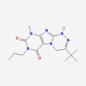 molecular formula C15H22N6O2 B2605627 3-(tert-butyl)-9-methyl-7-propyl-7,9-dihydro-[1,2,4]triazino[3,4-f]purine-6,8(1H,4H)-dione CAS No. 923397-42-6