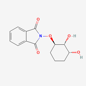 molecular formula C14H15NO5 B2605637 2-[(1R,2R,3R)-2,3-Dihydroxycyclohexyl]oxyisoindole-1,3-dione CAS No. 2503155-63-1