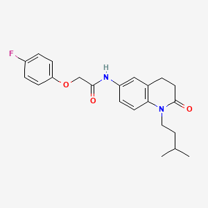 molecular formula C22H25FN2O3 B2605638 2-(4-fluorophenoxy)-N-(1-isopentyl-2-oxo-1,2,3,4-tetrahydroquinolin-6-yl)acetamide CAS No. 941991-86-2