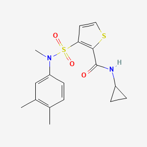 N-cyclopropyl-3-[(3,4-dimethylphenyl)(methyl)sulfamoyl]thiophene-2-carboxamide
