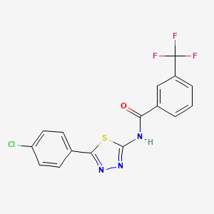 N-[5-(4-chlorophenyl)-1,3,4-thiadiazol-2-yl]-3-(trifluoromethyl)benzamide