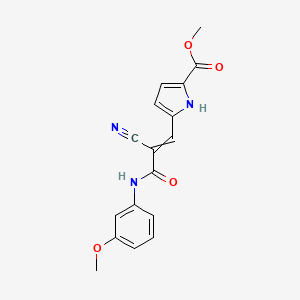 methyl 5-{2-cyano-2-[(3-methoxyphenyl)carbamoyl]eth-1-en-1-yl}-1H-pyrrole-2-carboxylate
