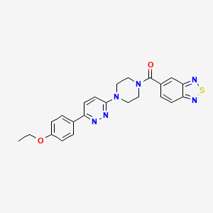molecular formula C23H22N6O2S B2605659 Benzo[c][1,2,5]thiadiazol-5-yl(4-(6-(4-ethoxyphenyl)pyridazin-3-yl)piperazin-1-yl)methanone CAS No. 1207039-98-2