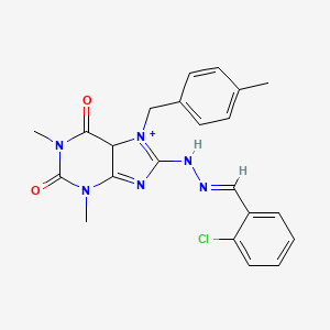 8-[(E)-2-[(2-chlorophenyl)methylidene]hydrazin-1-yl]-1,3-dimethyl-7-[(4-methylphenyl)methyl]-2,3,6,7-tetrahydro-1H-purine-2,6-dione