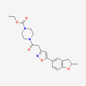 Ethyl 4-(2-(5-(2-methyl-2,3-dihydrobenzofuran-5-yl)isoxazol-3-yl)acetyl)piperazine-1-carboxylate