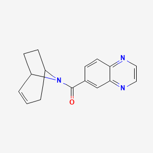 molecular formula C16H15N3O B2605677 (1R,5S)-8-azabicyclo[3.2.1]oct-2-en-8-yl(quinoxalin-6-yl)methanone CAS No. 1796948-04-3