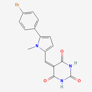 5-((5-(4-bromophenyl)-1-methyl-1H-pyrrol-2-yl)methylene)pyrimidine-2,4,6(1H,3H,5H)-trione