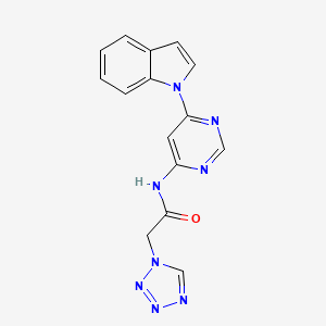 N-(6-(1H-indol-1-yl)pyrimidin-4-yl)-2-(1H-tetrazol-1-yl)acetamide