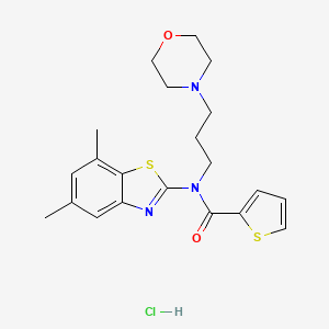 N-(5,7-dimethylbenzo[d]thiazol-2-yl)-N-(3-morpholinopropyl)thiophene-2-carboxamide hydrochloride