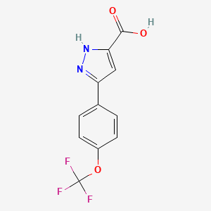 5-(4-(trifluoromethoxy)phenyl)-1H-pyrazole-3-carboxylic acid