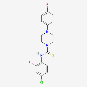 N-(4-chloro-2-fluorophenyl)-4-(4-fluorophenyl)piperazine-1-carbothioamide