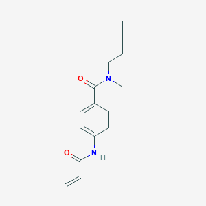 molecular formula C17H24N2O2 B2605699 N-(3,3-Dimethylbutyl)-N-methyl-4-(prop-2-enoylamino)benzamide CAS No. 2198984-80-2
