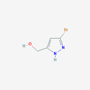 molecular formula C4H5BrN2O B2605703 (5-Bromo-1H-pyrazol-3-yl)methanol CAS No. 1779621-52-1