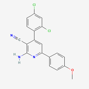 2-Amino-4-(2,4-dichlorophenyl)-6-(4-methoxyphenyl)nicotinonitrile