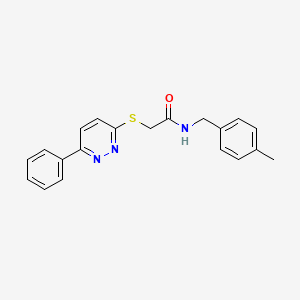 molecular formula C20H19N3OS B2605721 N-(4-methylbenzyl)-2-((6-phenylpyridazin-3-yl)thio)acetamide CAS No. 872688-46-5