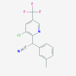 2-[3-Chloro-5-(trifluoromethyl)-2-pyridinyl]-2-(3-methylphenyl)acetonitrile