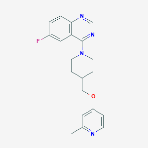 6-Fluoro-4-[4-[(2-methylpyridin-4-yl)oxymethyl]piperidin-1-yl]quinazoline