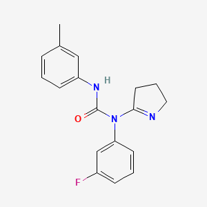 1-(3,4-dihydro-2H-pyrrol-5-yl)-1-(3-fluorophenyl)-3-(m-tolyl)urea