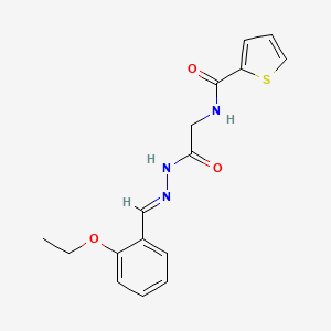 (E)-N-(2-(2-(2-ethoxybenzylidene)hydrazinyl)-2-oxoethyl)thiophene-2-carboxamide
