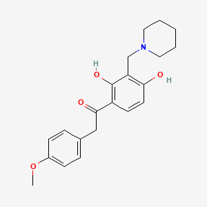 1-(2,4-Dihydroxy-3-(piperidin-1-ylmethyl)phenyl)-2-(4-methoxyphenyl)ethanone