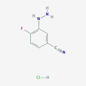 4-Fluoro-3-hydrazinylbenzonitrile hydrochloride