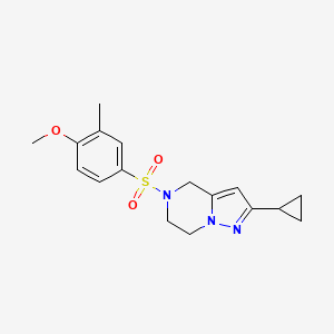 2-Cyclopropyl-5-((4-methoxy-3-methylphenyl)sulfonyl)-4,5,6,7-tetrahydropyrazolo[1,5-a]pyrazine
