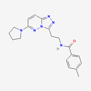 molecular formula C19H22N6O B2605748 4-methyl-N-[2-(6-pyrrolidin-1-yl-[1,2,4]triazolo[4,3-b]pyridazin-3-yl)ethyl]benzamide CAS No. 873002-78-9