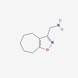 molecular formula C9H14N2O B2605751 (5,6,7,8-Tetrahydro-4H-cyclohepta[d]isoxazol-3-yl)methanamine CAS No. 1368920-70-0