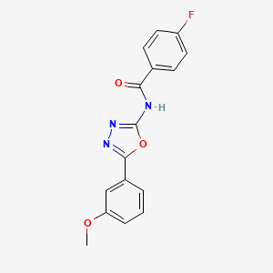 4-fluoro-N-(5-(3-methoxyphenyl)-1,3,4-oxadiazol-2-yl)benzamide