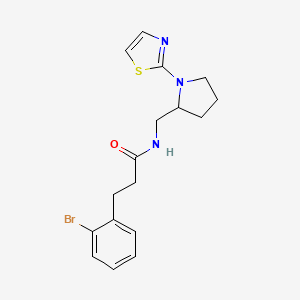 3-(2-bromophenyl)-N-((1-(thiazol-2-yl)pyrrolidin-2-yl)methyl)propanamide